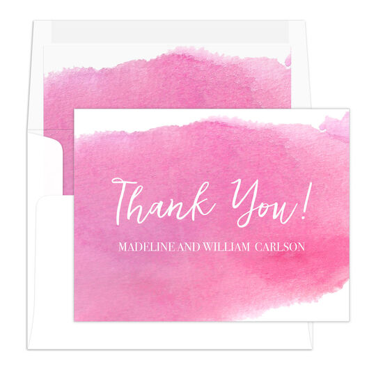 Big Swash Folded Thank You Note Cards